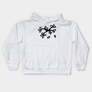 Spring Tree Branch Doodle Art Kids Hoodie